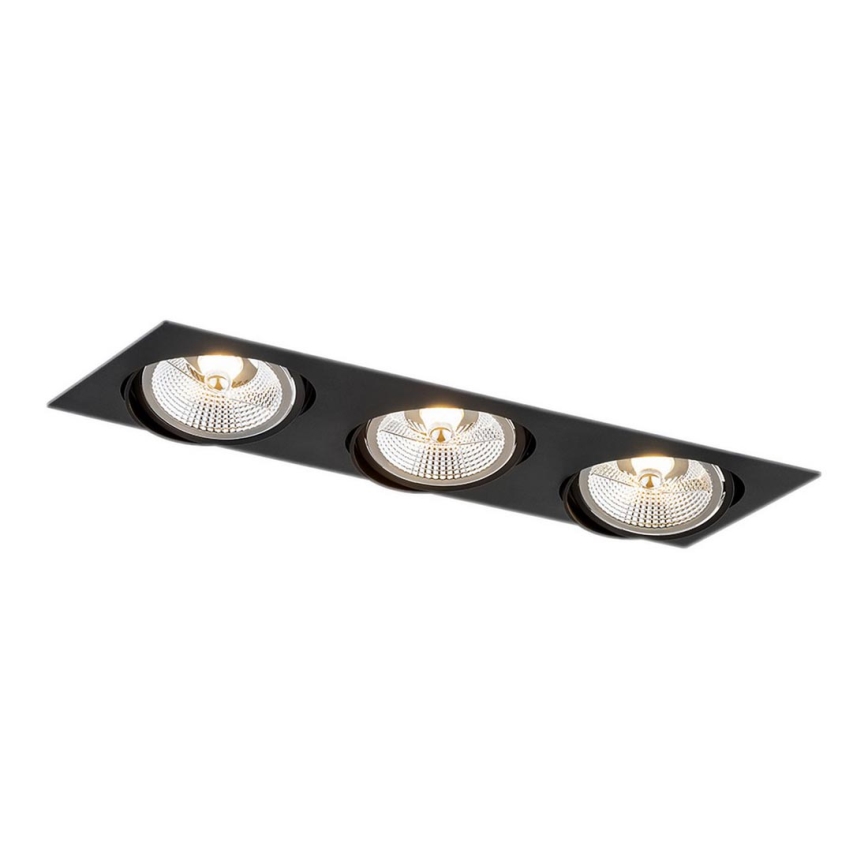 Argon 6116 BZ - Infälld lampa  OLIMP 3xGU10-AR111/12W/230V svart