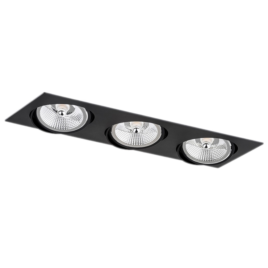 Argon 6116 BZ - Infälld lampa  OLIMP 3xGU10-AR111/12W/230V svart