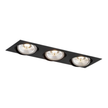Argon 6116 - Infälld lampa  OLIMP 3xGU10-AR111/12W/230V svart