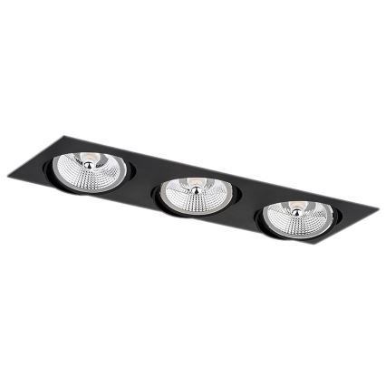 Argon 6116 - Infälld lampa  OLIMP 3xGU10-AR111/12W/230V svart