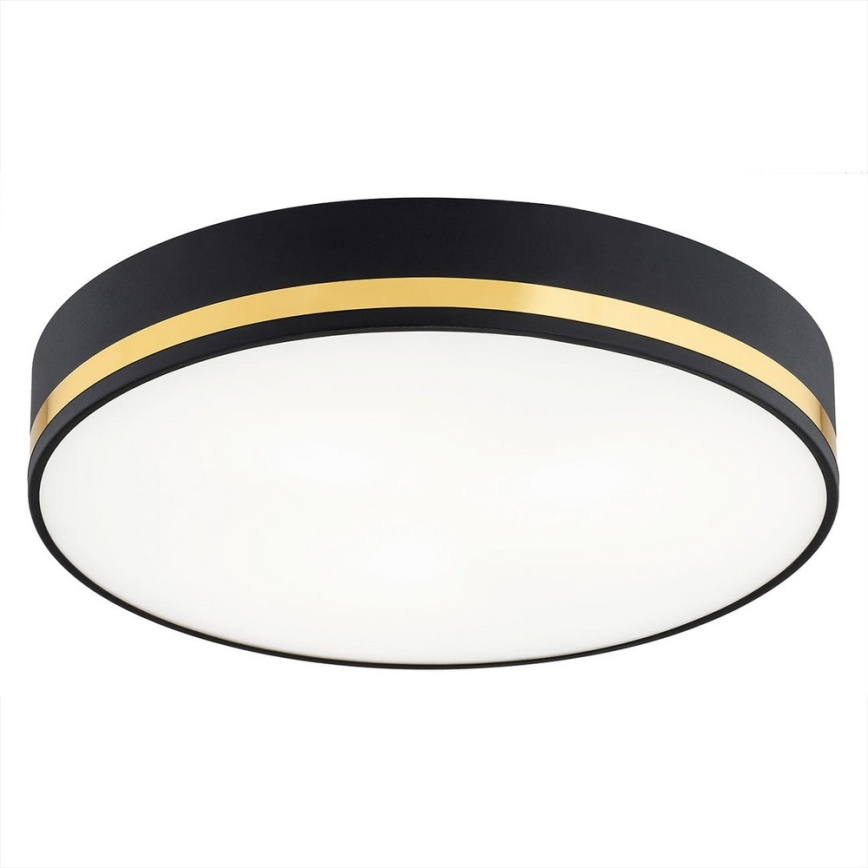 Argon 6141 - Taklampa AMORE 3xE27/15W/230V diameter 45 cm svart/gyllene
