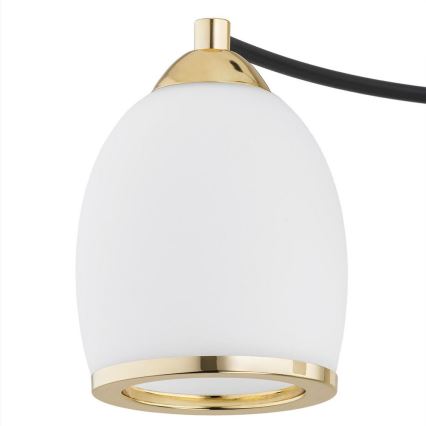 Argon 6144 - Pendelkrona AVILA PLUS 3xE27/15W/230V svart/gyllene/vit