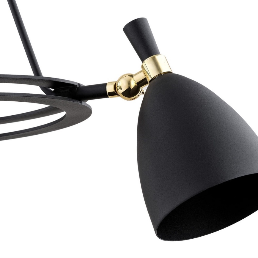 Argon 6149 - Pendelkrona CHARLOTTE 3xE27/15W/230V svart/gyllene