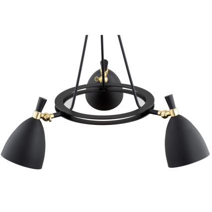 Argon 6149 - Pendelkrona CHARLOTTE 3xE27/15W/230V svart/gyllene
