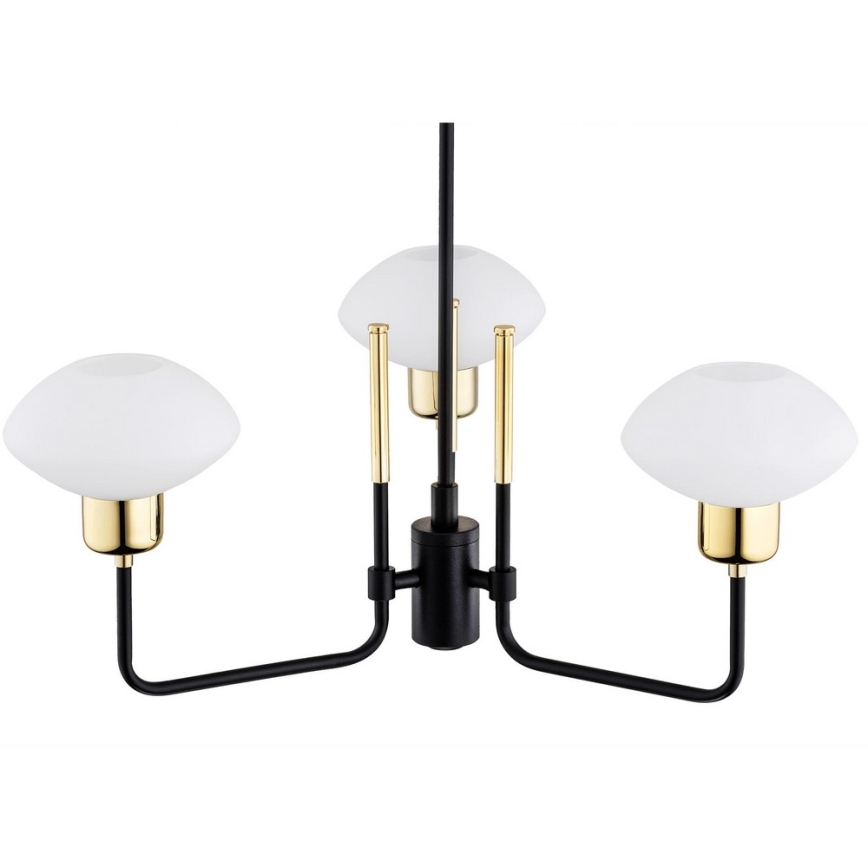 Argon 6166 - Pendelkrona RAVELLO 3xE14/15W/230V svart/guld