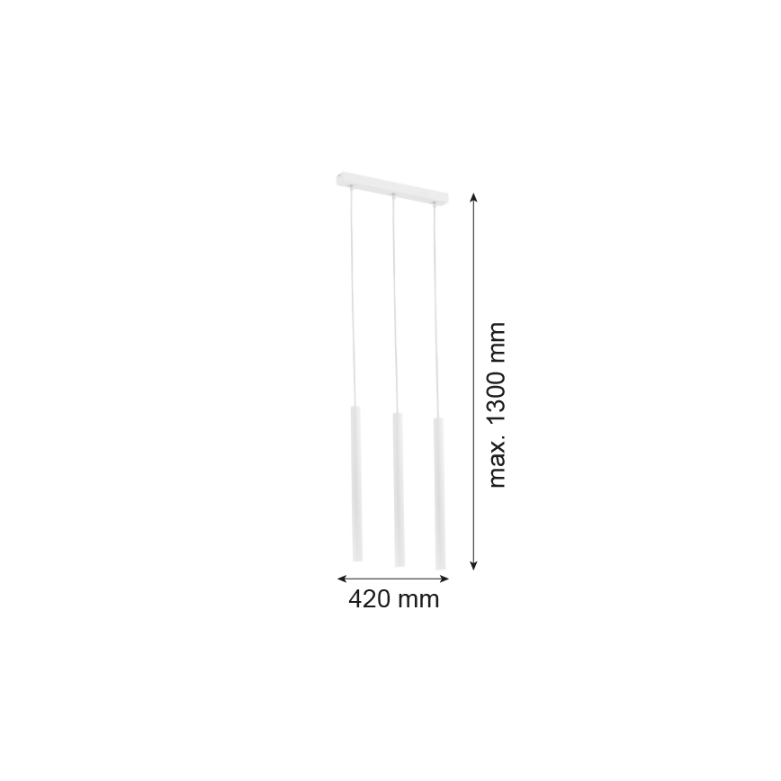 Argon 6178 - Taklampa ETNA 3xG9/6W/230V vit
