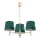 Argon 6192 - Taklampa PONTE 3xE27/15W/230V grön/mässing