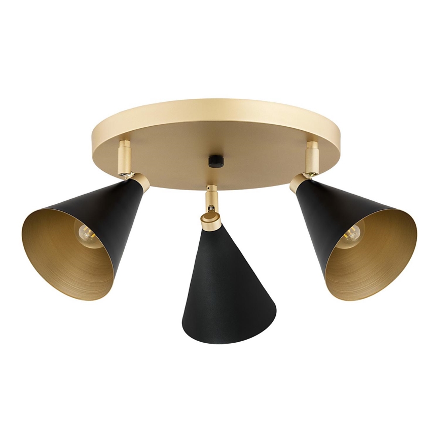 Argon 6262 - Spotlight LUCINDA 3xE14/7W/230V svart/guld
