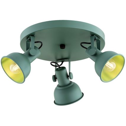 Argon 6265 - Spotlight LENORA 3xE14/7W/230V grön