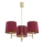 Argon 6266 - Pendelkrona PONTE PLUS 3xE27/15W/230V röd