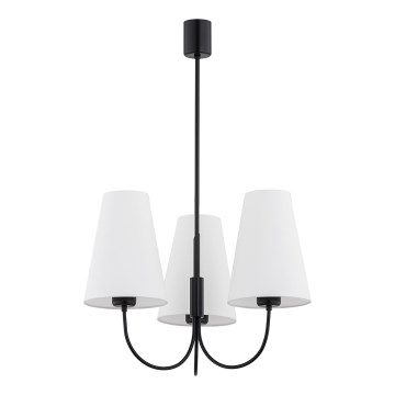 Argon 6268 - Pendelkrona SAFIANO 3xE27/15W/230V svart