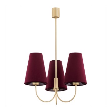 Argon 6270 - Pendelkrona SAFIANO 3xE27/15W/230V burgundy