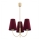Argon 6270 - Pendelkrona SAFIANO 3xE27/15W/230V burgundy