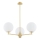 Argon 6307 - Pendelkrona PALOMA 3xE14/7W/230V guld/vit