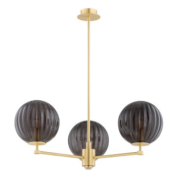 Argon 6310 - Pendelkrona PALOMA 3xE14/7W/230V guld/svart