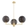 Argon 6310 - Pendelkrona PALOMA 3xE14/7W/230V guld/svart