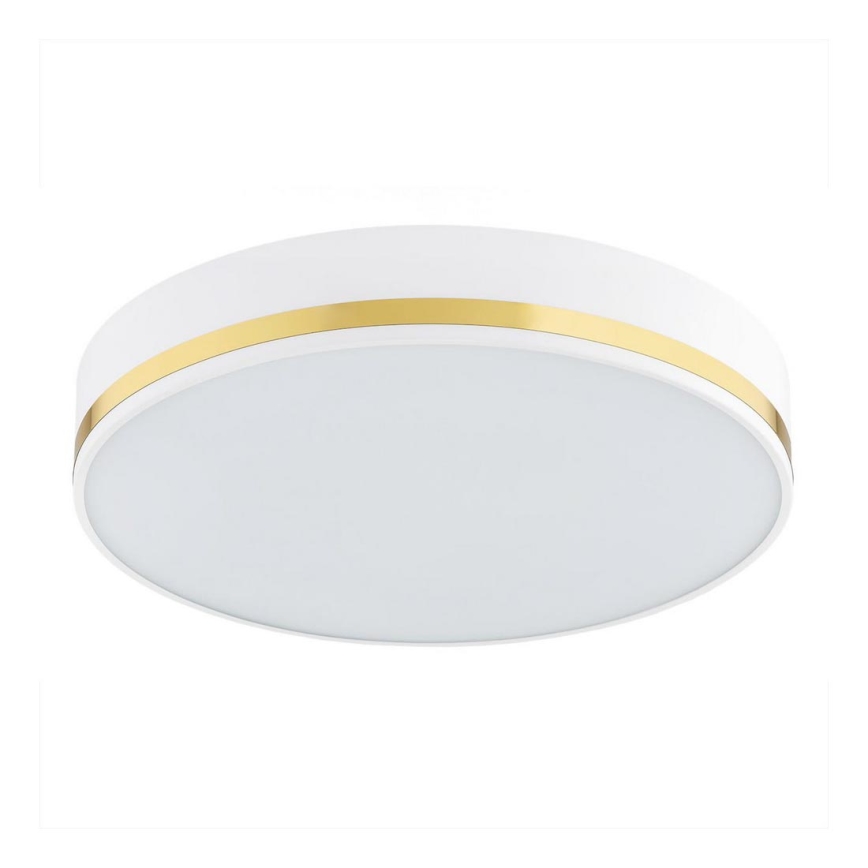 Argon 7034 - Taklampa AMORE 2xE27/15W/230V diameter 25 cm vit/gyllene