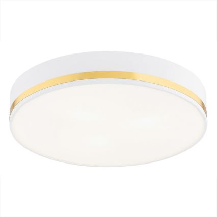Argon 7034 - Taklampa AMORE 2xE27/15W/230V diameter 25 cm vit/gyllene