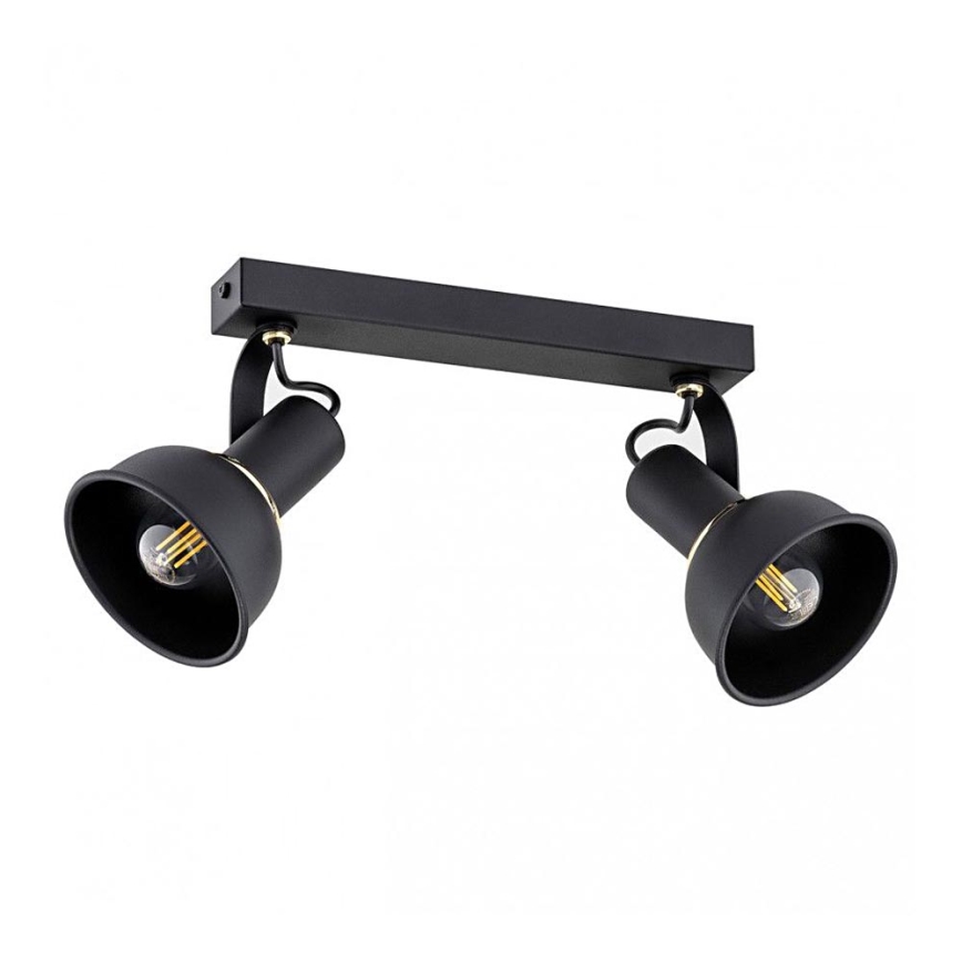 Argon 7037 - Spotlight TWIST 2xE14/7W/230V svart/gyllene