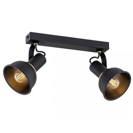 Argon 7037 - Spotlight TWIST 2xE14/7W/230V svart/gyllene