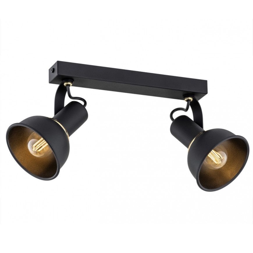Argon 7037 - Spotlight TWIST 2xE14/7W/230V svart/gyllene