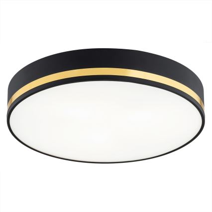 Argon 7040 - Taklampa AMORE 2xE27/15W/230V diameter 25 cm svart/gyllene