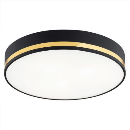 Argon 7041 - Taklampa AMORE 2xE27/15W/230V diameter 35 cm svart/gyllene