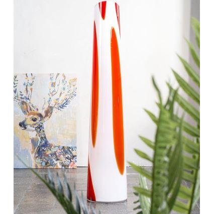 Argon 7042 - Golvlampa POLONIA 2xE27/15W/230V vit/röd