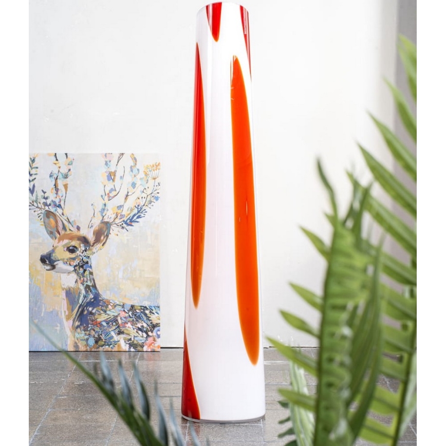 Argon 7042 - Golvlampa POLONIA 2xE27/15W/230V vit/röd