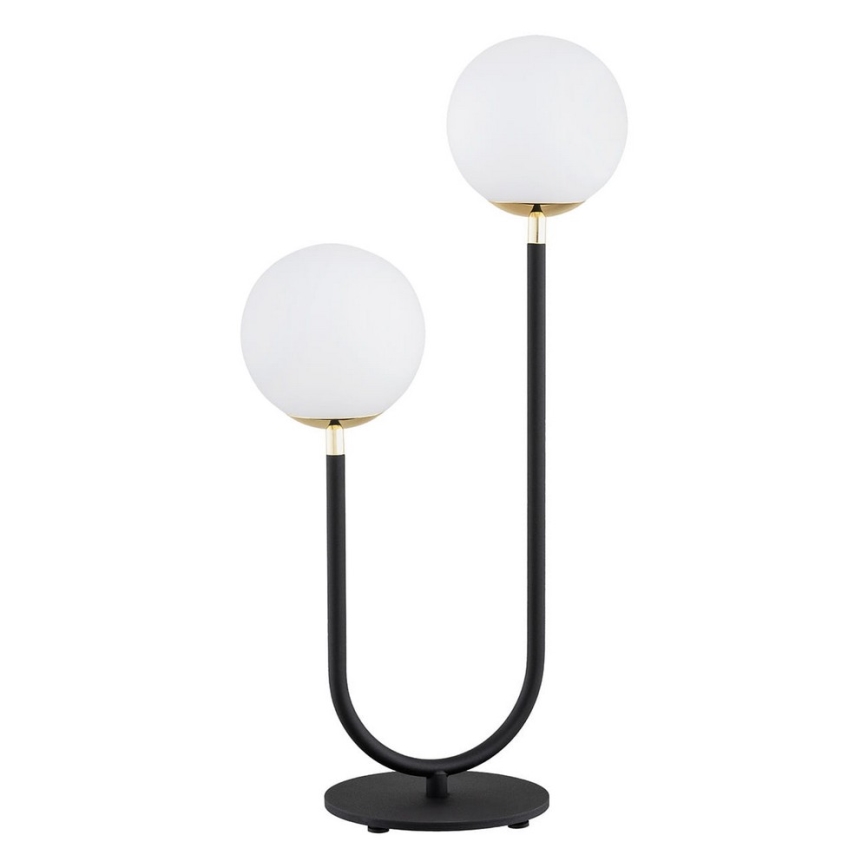 Argon 7072 - Bordslampa FERRONE 2xE14/7W/230V svart/vit/gyllene