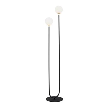 Argon 7073 - Golv lampa FERRONE 2xE14/7W/230V svart/vit/gyllene