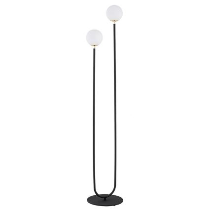 Argon 7073 - Golv lampa FERRONE 2xE14/7W/230V svart/vit/gyllene