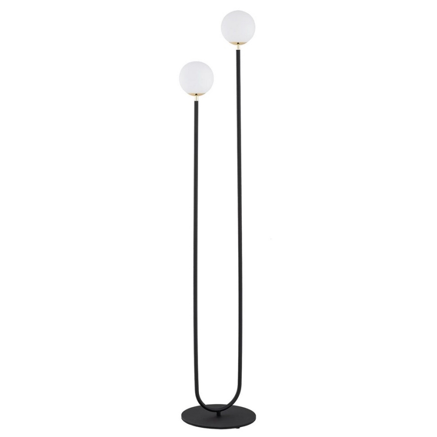Argon 7073 - Golv lampa FERRONE 2xE14/7W/230V svart/vit/gyllene