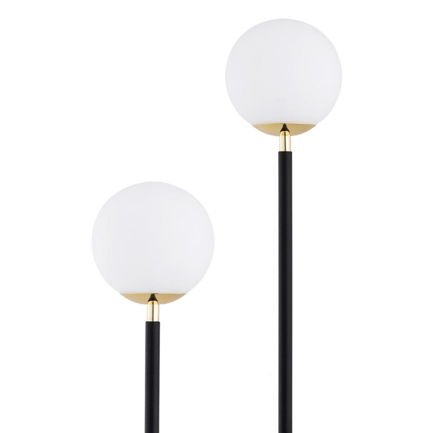 Argon 7073 - Golv lampa FERRONE 2xE14/7W/230V svart/vit/gyllene