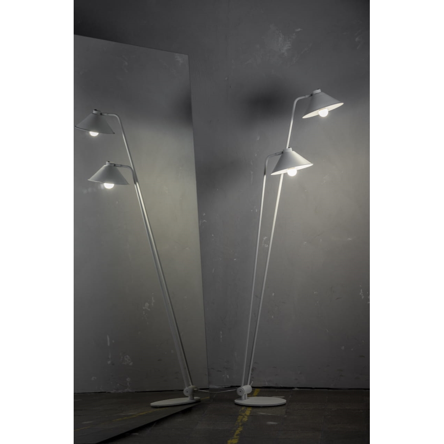 Argon 7074 - Golv lampa GABIAN 2xE27/15W/230V vit