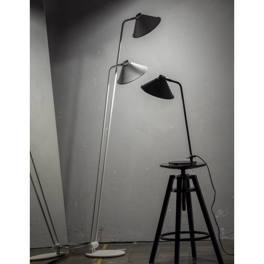 Argon 7074 - Golv lampa GABIAN 2xE27/15W/230V vit
