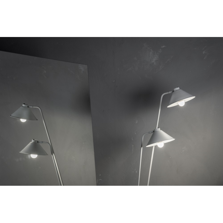 Argon 7074 - Golv lampa GABIAN 2xE27/15W/230V vit