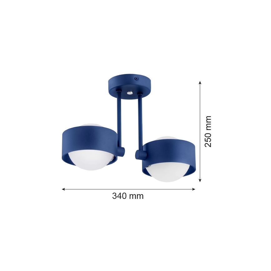 Argon 7090 - Pendelkrona MASSIMO PLUS 2xG9/6W/230V blå