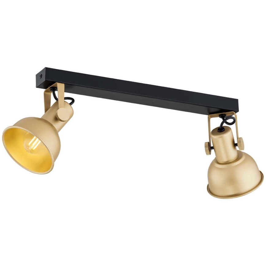 Argon 7144 - Spotlight LENORA 2xE14/7W/230V guld/svart
