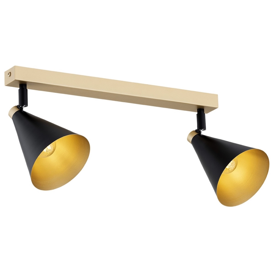Argon 7147 - Spotlight LUCINDA 2xE14/7W/230V svart/guld