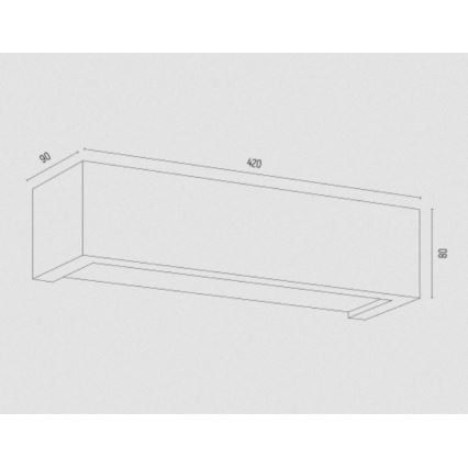 Argon 7168 - Vägglampa CASERTA 2xE27/15W/230V 42 cm