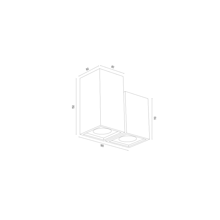 Argon 7175 - Spotlampa MORTIMER 2xGU10/5W/230V
