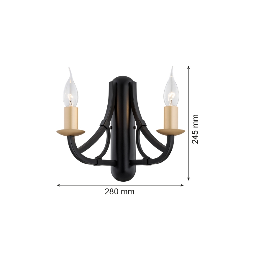 Argon 7181 - Vägglampa LORENZO 2xE14/7W/230V