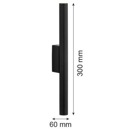 Argon 7222 - LED väggbelysning GRECO 2xLED/4,2W/230V 3000K svart