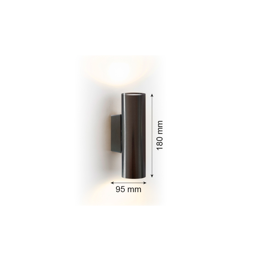 Argon 7231 - Vägglampa MITOS PLUS 2xGU10/5W/230V svart