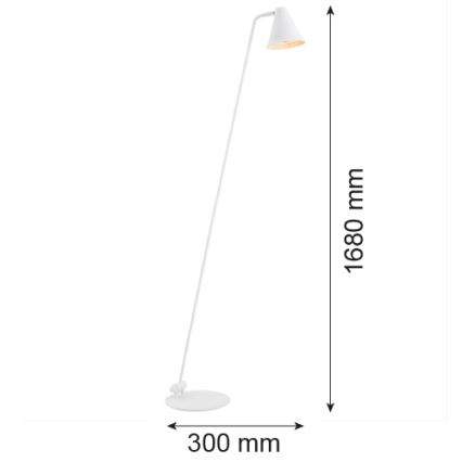 Argon 8001 - Golv lampa AVALONE 1xE27/15W/230V vit