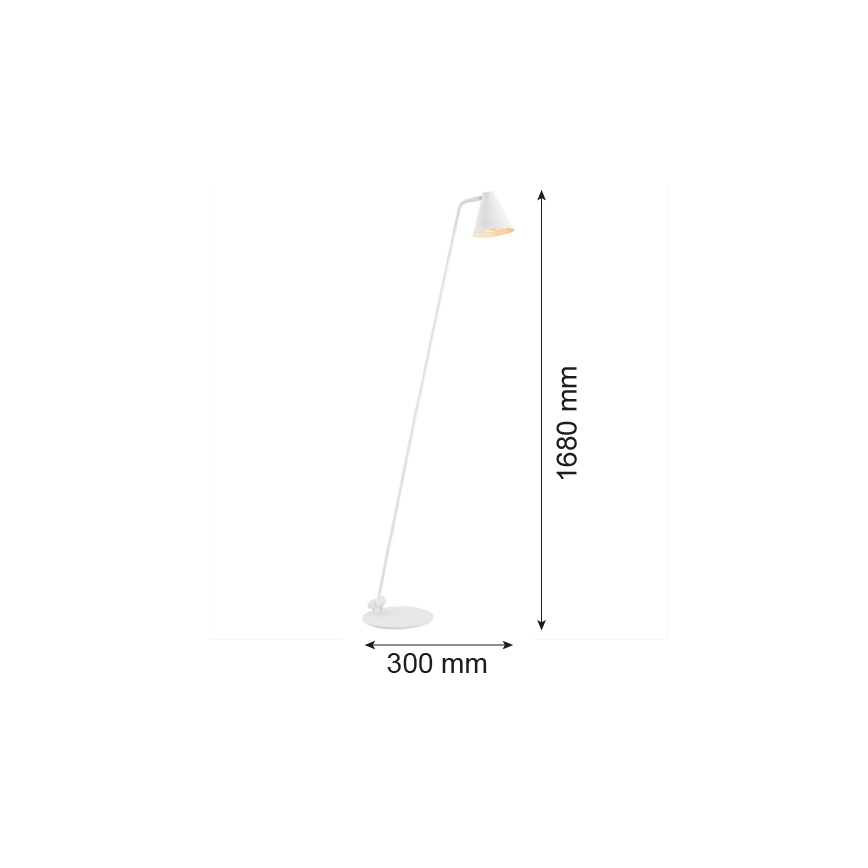 Argon 8001 - Golv lampa AVALONE 1xE27/15W/230V vit