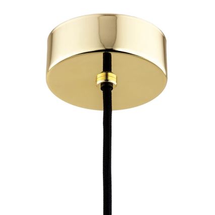 Argon 8004 - Ljuskrona med upphängningsrem PASADENA 1xE27/15W/230V gyllene/vit