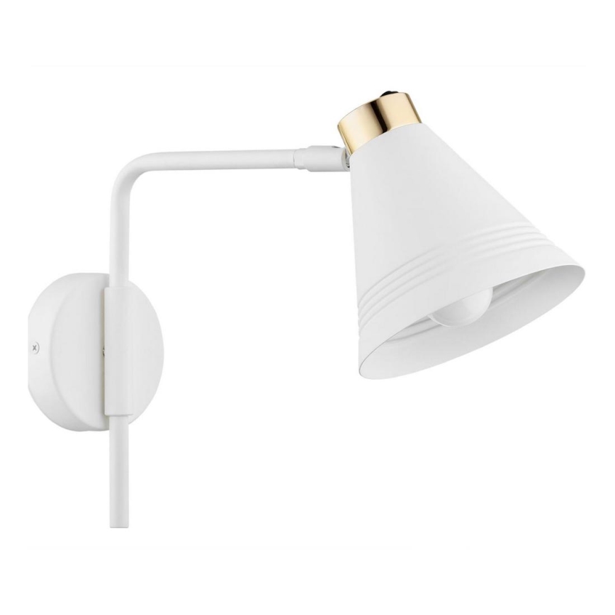 Argon 8006 - Vägglampa AVALONE 1xE27/15W/230V 34 cm vit/gyllene