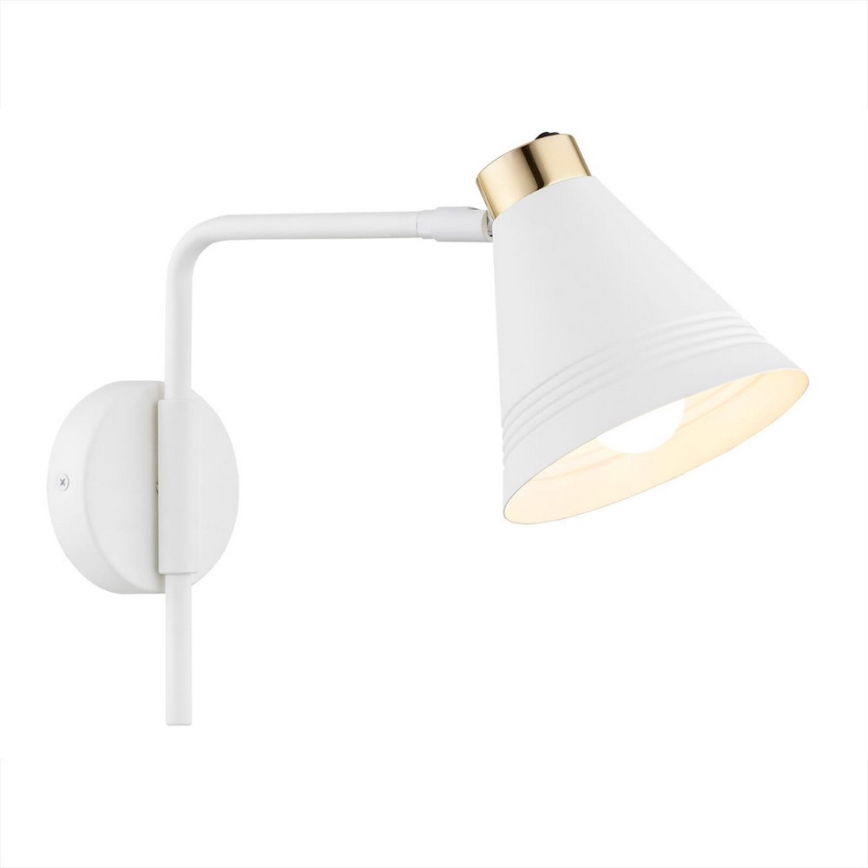 Argon 8006 - Vägglampa AVALONE 1xE27/15W/230V 34 cm vit/gyllene